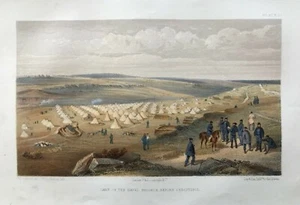 1855 Antique Print; Crimea War: Camp of the Naval Brigade, Sebastopol - Simpson - Picture 1 of 2