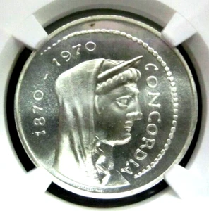 NGC MS65-Italy 1970R Rome Centennial Silver 1000 Lire GEMBU-No US Addresses Send - Picture 1 of 4