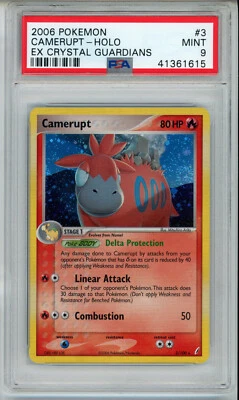 2006 POKEMON EX CRYSTAL GUARDIANS CAMERUPT #3 HOLO FOIL PSA 9 MINT #41361615 - Image 1 of 2