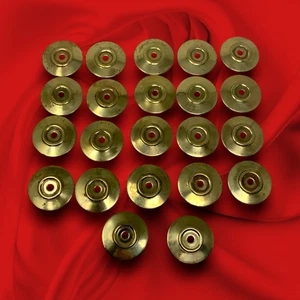 Vintage Lot 22 x Colonial Solid Brass Backplates for Knobs Pulls 1.5" Escutcheon - Picture 1 of 3