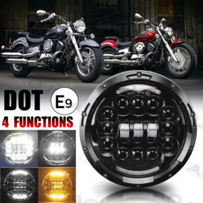 For Suzuki Bandit 400 600 1200 LED Motorcycle 7" Headlight Turn Signals Ring DRL - Image 1 of 4