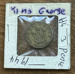 King George VI 1944 3 PENIQUES GRAN Bretaña - Imagen 1 de 2
