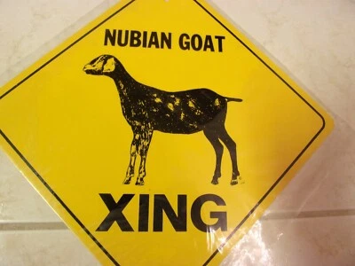 Letrero ámbar novedad aluminio NUBIAN GOAT XING 17" X 17" SIGNO DIAGONAL (CRUCE) Foto 1 de 3