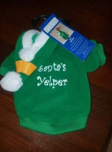 Elf Dog Puppy Hoodie Green "Santa's Yelper" Christmas Sz Extra Small NWT - Imagen 1 de 1