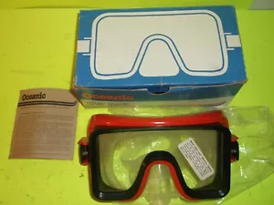 OZEANISCHE TAUCHMASKE - PRISMATISCHES SILIKON - ALTER BESTAND MIT BOX/PAPIEREN - Bild 1 von 3