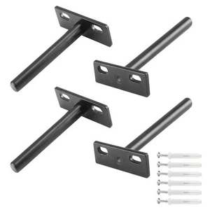 4 Pcs Floating Shelf Bracket 4 Inch Heavy Duty Blind Support Hidden Brackets - Picture 1 of 7