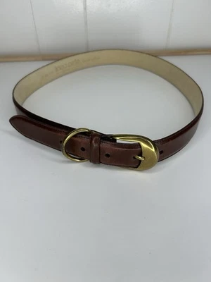 VTG Linea Pelle By Mira K Dark Brown Women’s Leather Belt Size Medium - Image 1 of 4
