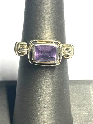 SILPADA 925 STERLING SILVER AND AMETHYST RING SIZE 7.5 - Image 1 of 4