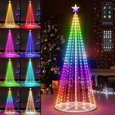 6FT LED Smart Christmas Tree - Outdoor & Indoor Lighted Christmas Tree Decoratio - Image 1 of 4