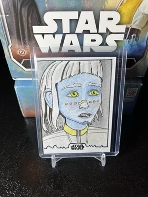 Topps Star Wars Sketch Card 1/1 One Of One 1of1 Auto Signed Signée The Force - Photo 1/2