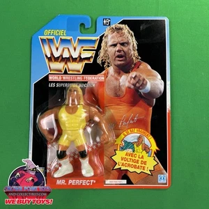 1991 MR PERFECT HIGH GRADE SEALED WWF FIGURE Curt Henning vtg WWE BLUE French s3 - Picture 1 of 7