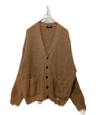 DSQUARED2 wool nylon oversized crushed knit cardigan Size: L Brown S74HA1291 Men - Image 1 of 4