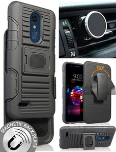 Black Case Clip Magnetic Mount for LG K30, Phoenix Plus, Premier Pro, Harmony 2 - Picture 1 of 10