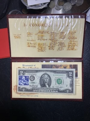 💎 1976 1st Day Issue LSN BUFFALO NY Star Note $2 FRN PLUS FDI COVER BOOK - Image 1 of 4