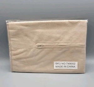 The Stitchery Wildleder Polyester Kissen Rücken hellbraun Reißverschluss 18 x 18 Borte nach Bedarf - Bild 1 von 4