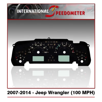 Speedometer Faceplate Fits a 2007 to 2014 Jeep Wrangler (MPH) - Image 1 of 3