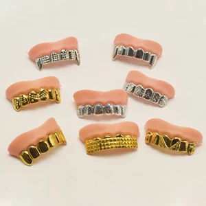 8pcs Halloween False Teeth Props Gnarly Teeth Gag Funny Gag Gift Fake Teeth - Picture 1 of 12