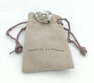 David Yurman .925 Sterling Silver Thick Woven Braid Knot Cable Ring SZ 6.5 - Picture 1 of 10