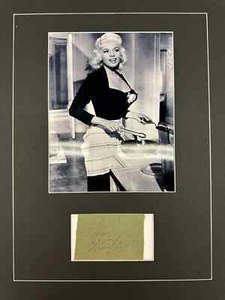 Jayne Mansfield Signed Cut 18x14 Display ICZ Dave Norman Autograph COA - Picture 1 of 2