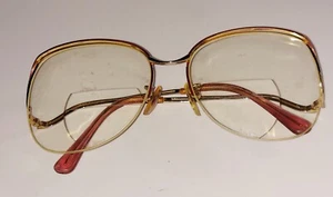 Vintage Brille mit großem Gestell Rose und Gold - Bild 1 von 6