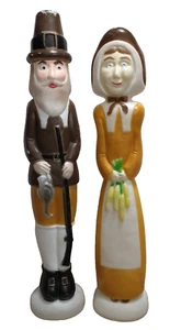 Vintage 1996 Don Featherstone PILGRIM MAN & WOMAN Thanksgiving Blow Molds CLEAN! - Picture 1 of 18