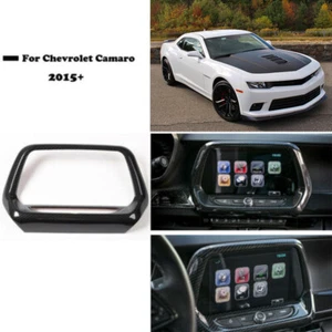 8 Inches Carbon Fiber GPS Navigation Panel Cover Trim for Chevrolet Camaro 2017+ - Picture 1 of 7