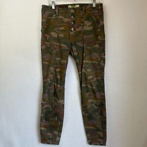 Anthropologie Pants Women's 29 Jefferson Slim Utility Camouflaged Button Fly