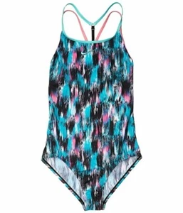 Nike 265656 Girl Sprinkles T-Cross-Back One-Piece Swimsuit Size X-Large - Picture 1 of 2