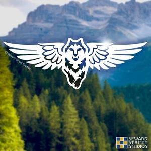 Calcomanía Lobo Alado, Pegatina para Laptop Flying Husky 2.75"h x 7.75"w - #846 - Imagen 1 de 6