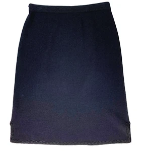 Due Per Due Womens Pencil Skirt Size S Straight Casual Knee Length Knit Black - Picture 1 of 8