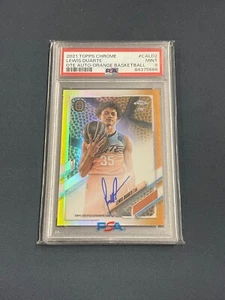 2021 Topps Chrome Lewis Duarte OTE Auto Orange Basketball /25 PSA 9 - Picture 1 of 2