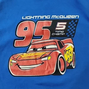 Disney Pixar Cars 3 Lightning McQueen 5 Time Champ Short Sleeve Kids Size 7 - Picture 1 of 14