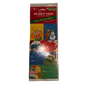 New American Greetings Sesame Street Christmas Gift Tag 20 Ct Vintage 1999 - Picture 1 of 6