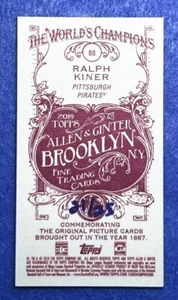 2019 Topps Allen and Ginter Mini Brooklyn Back #88 Ralph Kiner 21/25 - Picture 1 of 2