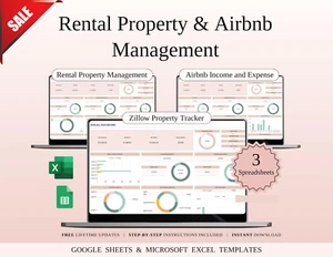 Rental Property & Airbnb Management Toolkit | Excel and Google Sheets | 12 Templ - Picture 1 of 8