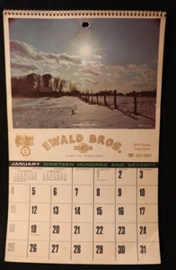 ESCASO CALENDARIO DE PARED MINNEAPOLIS EWALD BROS 1970 BONITA PIEZA LIMPIA - Imagen 1 de 18
