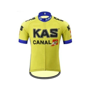 Equipo Retro Para Hombres KAS Ciclismo Camiseta Prendas para el torso Bicicleta Camiseta Ciclismo Bicicleta Camiseta - Imagen 1 de 4