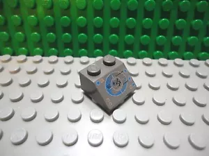Lego 1 Classic dunkelgrau 2x2 bedruckter schräger Stein Space UFO Vintage - Bild 1 von 1