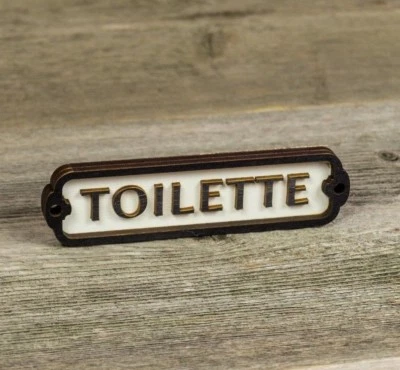 Туалет дверь знак, туалет, табличка, винтажный стиль, железная дорога, ретро, ванная комната - Изображение 1 из 2