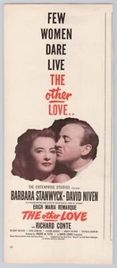 1947 The Other Love Movie Barbara Stanwyck David Niven VINTAGE PRINT AD LM47 - Picture 1 of 1