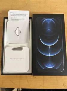 APPLE iPHONE 12 PRO - 128GB - PACIFIC BLUE - Box Only - Picture 1 of 9