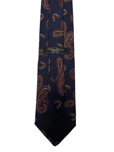 Brooks Brothers Silk Tie USA Navy Red Paisley Classic Vintage Necktie 3.5x57 - Picture 1 of 5