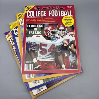 Vintage The Sporting News College Football Yearbook Lot 1989-1993 Set of 4 NCAA Foto 1 de 4
