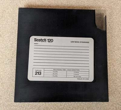 Scotch 120 minutos bajo ruido Dynarange cinta carrete a carrete en blanco n.º 213 en blanco Foto 1 de 3