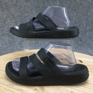 Sandali Crocs donna 10 neri con cinturino da fuga slide slip on comodi punta aperta - Foto 1 di 18