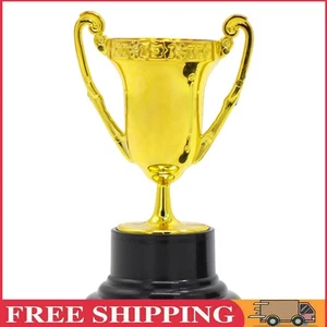 Taza trofeo premio oro plástico oro premio trofeo copa para favores de fiesta recompensas - Imagen 1 de 12