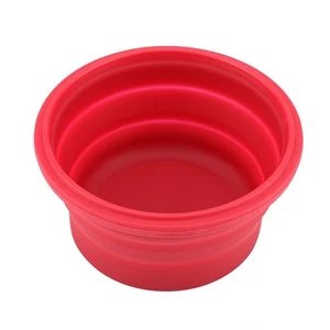 HD (Red)350ml Round Silicone Box Lunch Box Microwave Food - Picture 1 of 11