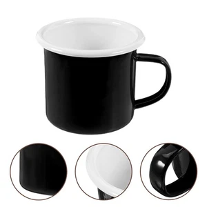 Emaillebecher mit Henkel Vintage Kaffeebecher Tragbar Emaille Becher Wassertasse - Bild 1 von 17