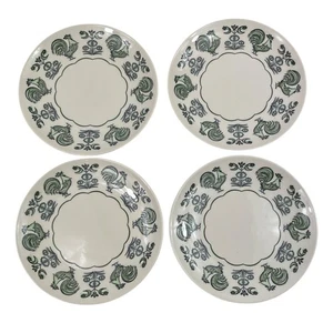 Juego de 4 platos de pan y mantequilla de gallo Taylor Smith & Taylor EE. UU. Summer Morn - Imagen 1 de 6