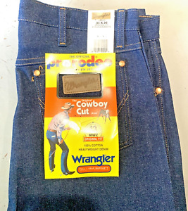Wrangler Original Cowboy Cut Blue Denim High Rise Bootcut Jeans Mens 35x36 13MWZ